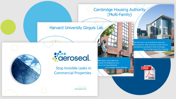 Collage of Aeroseal marketing materials
