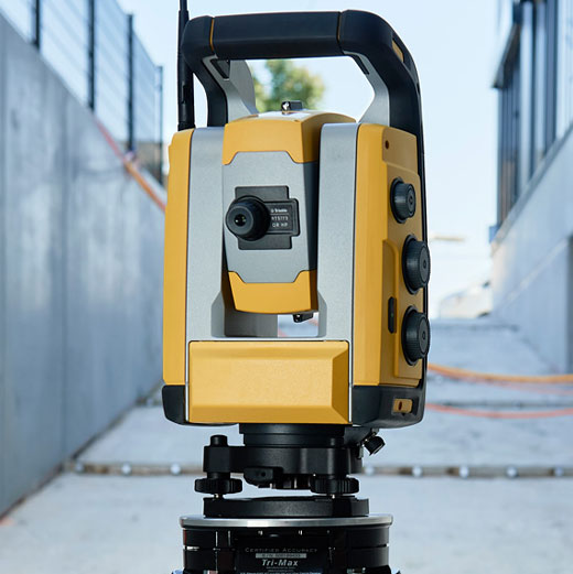 Trimble Robotic Total Station (RTS) scanning a customer project